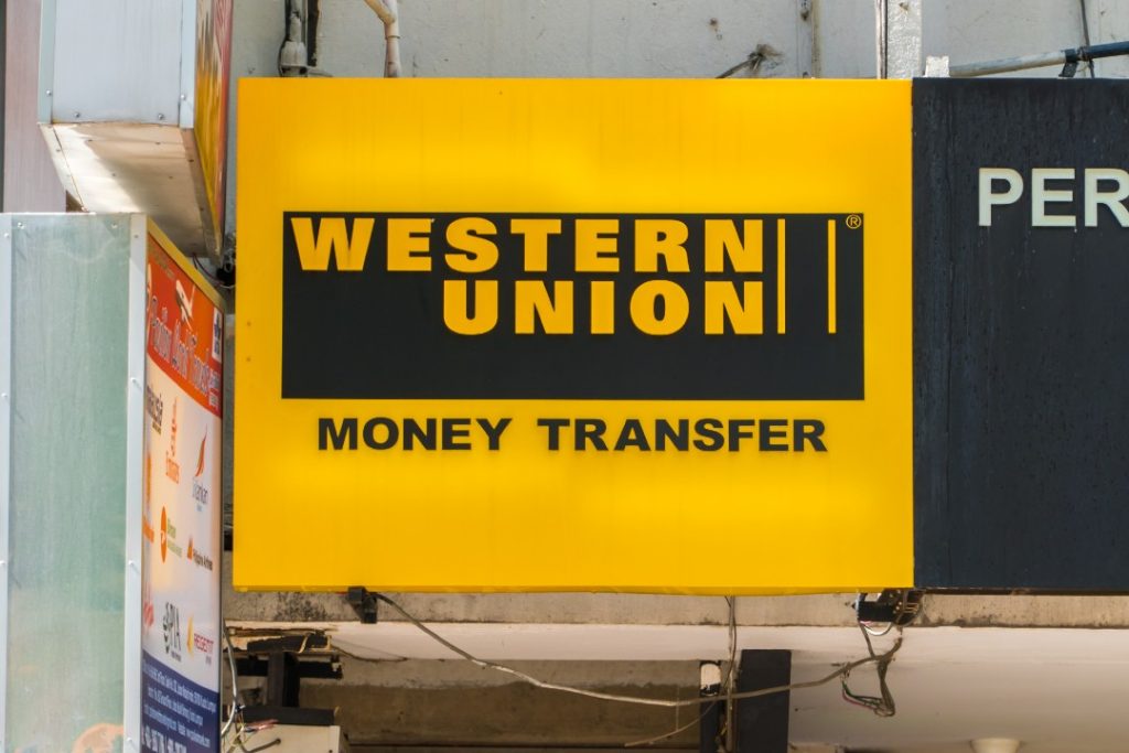 Letreiro de agência da Western Union