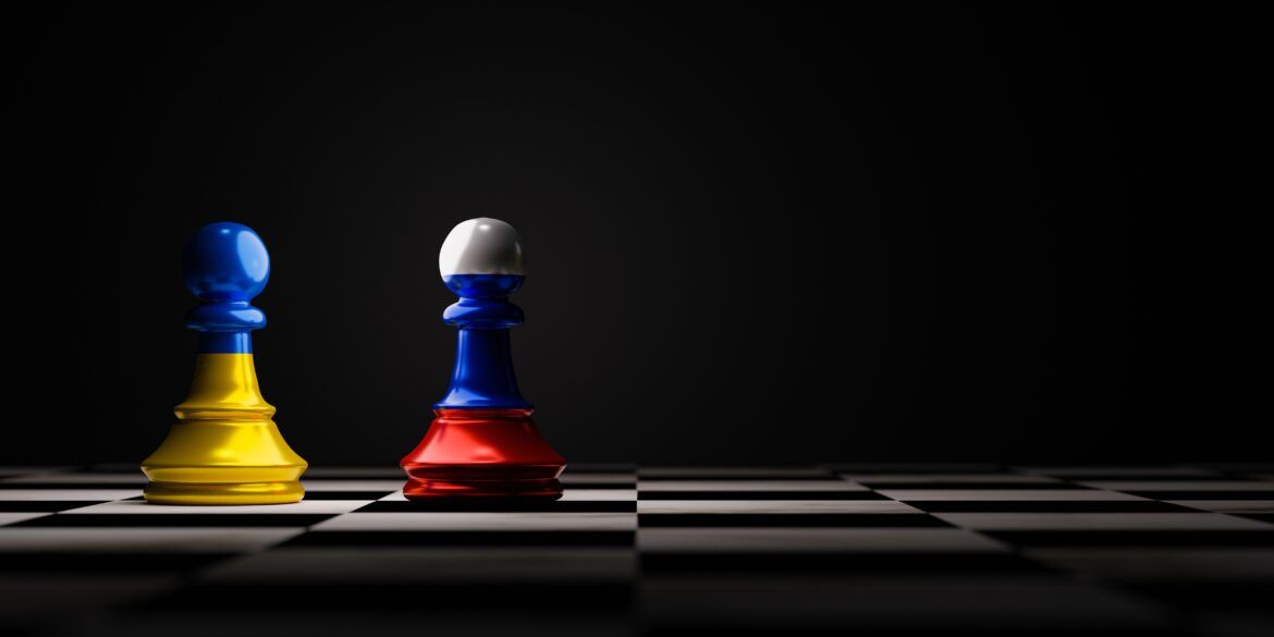 Conflito entre Rússia e Ucrânia representado no xadrez