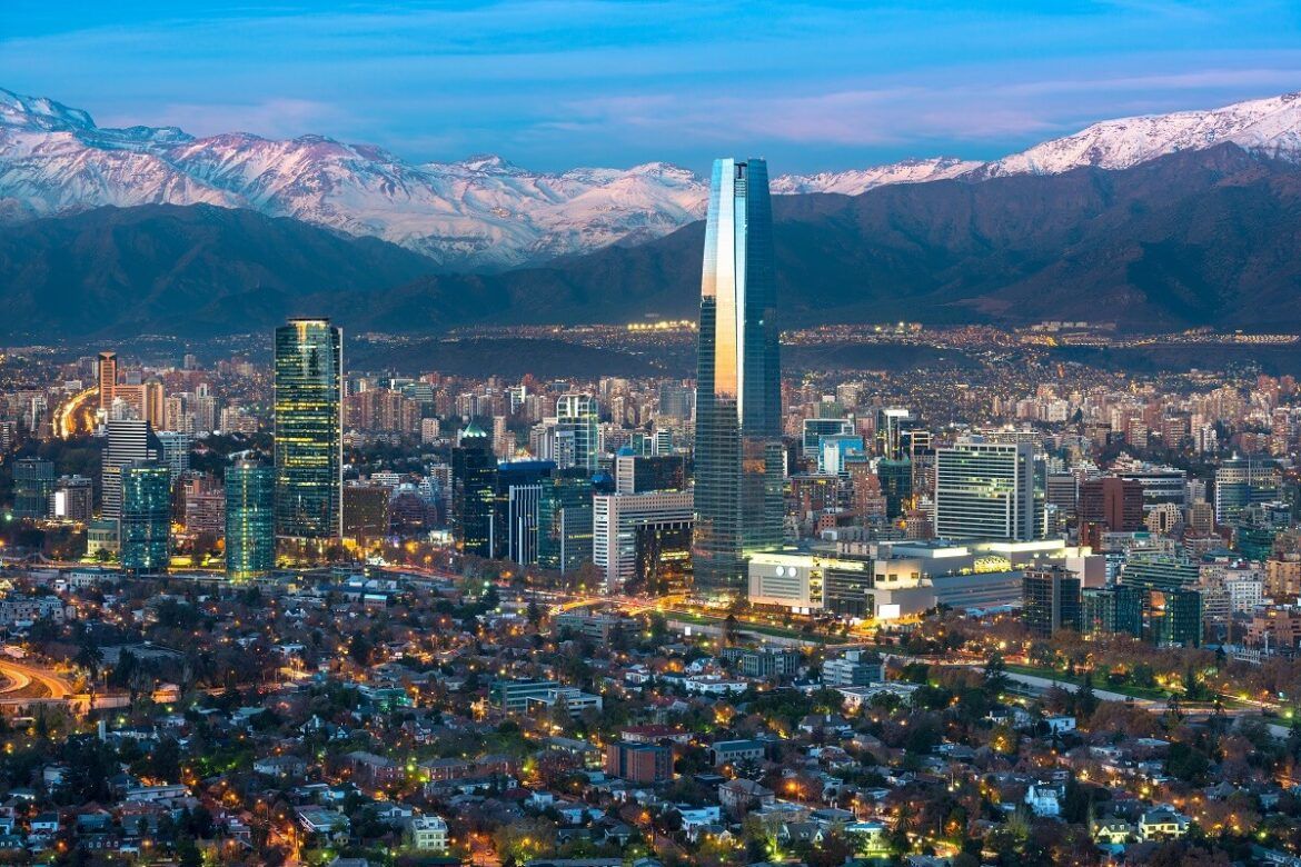Vista panorâmica de Santiago, Chile