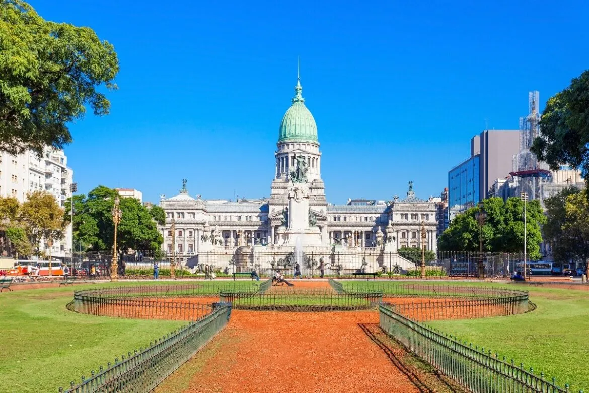 O Palácio do Congresso Nacional da Argentina em Buenos Aires