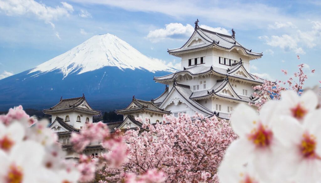 Países da Ásia — Castelo de Himeji, Japão.