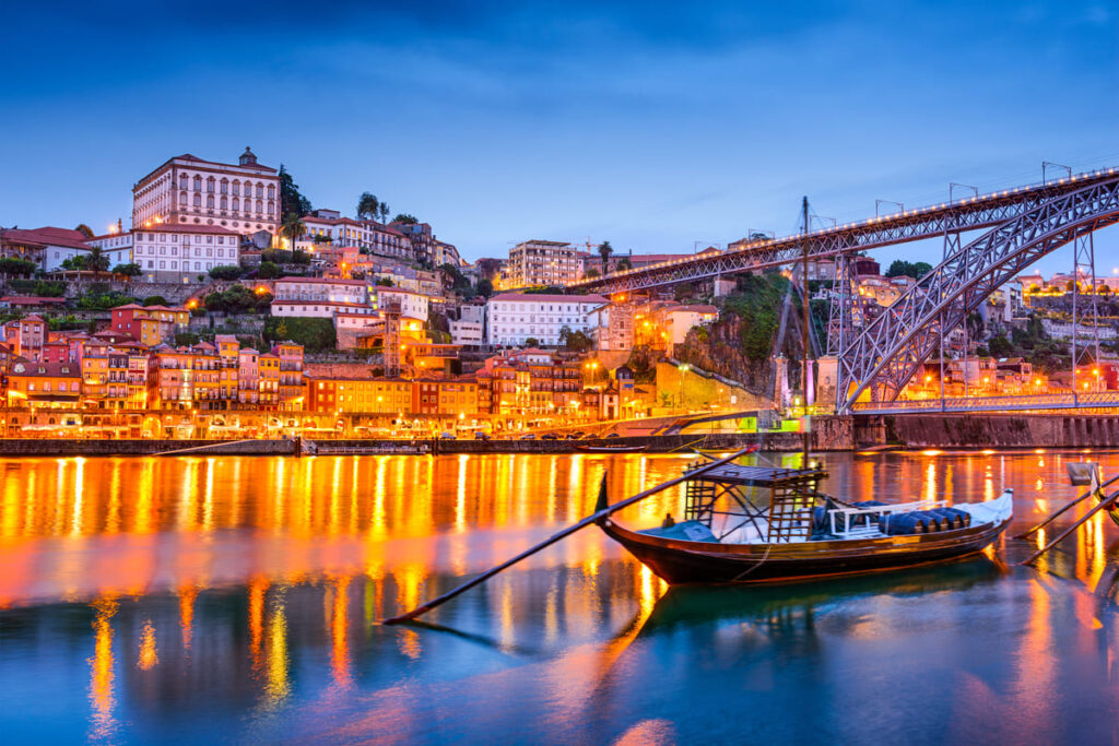 Cidade de Porto em Portugal