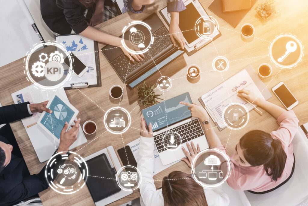 Equipe de marketing de conteúdo