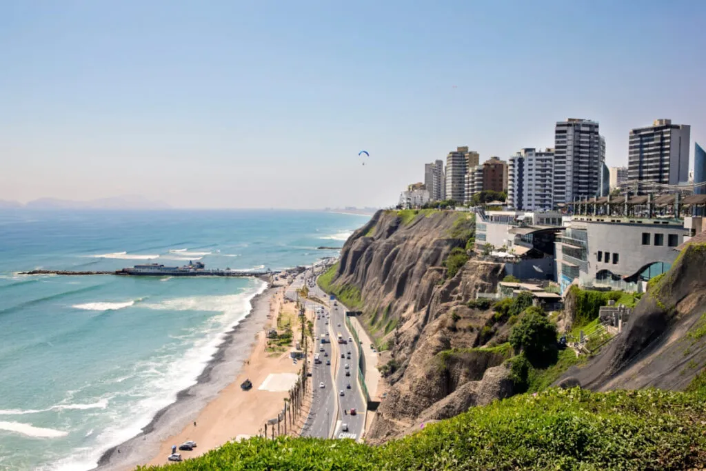 Vista de Peru, país da América do Sul.