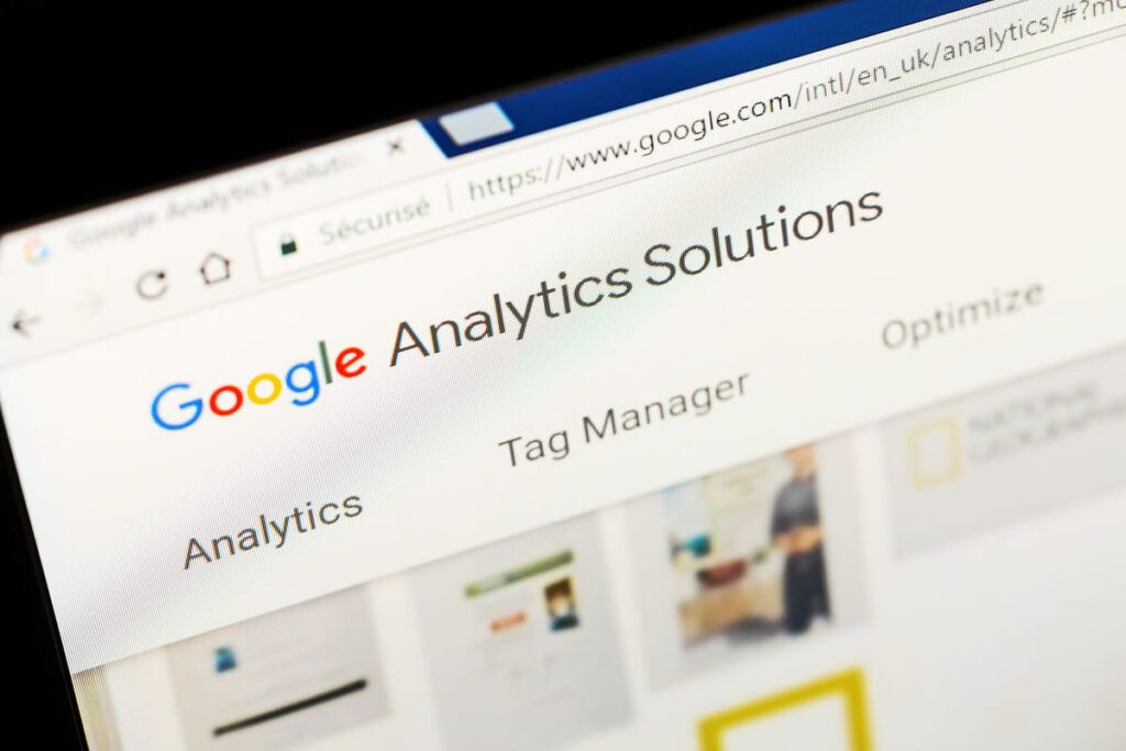 Página principal do Google Analytics Solutions