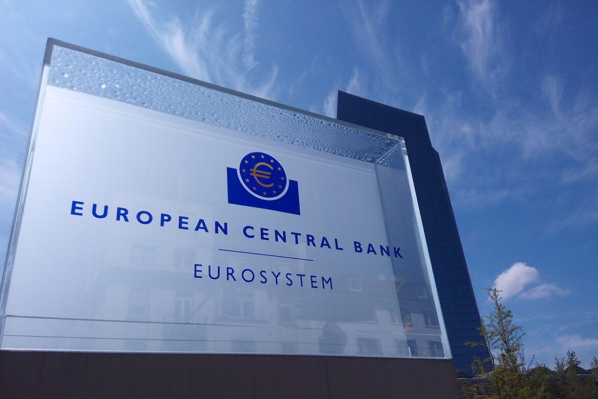 placa escrito banco central europeu
