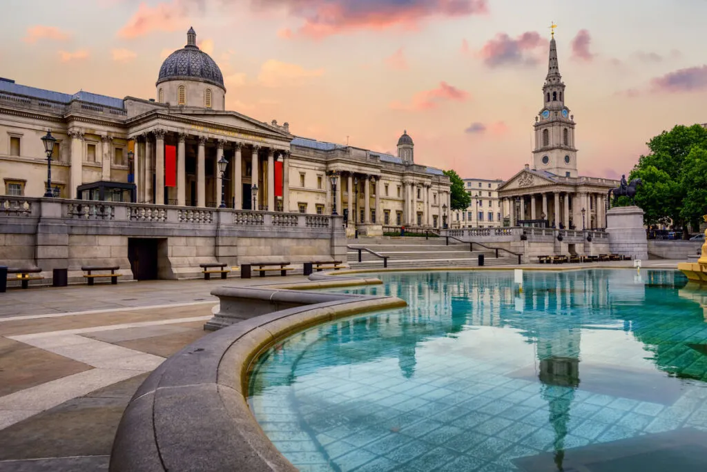 Museus mais famosos do mundo: praça Trafalgar em Londres, Inglaterra