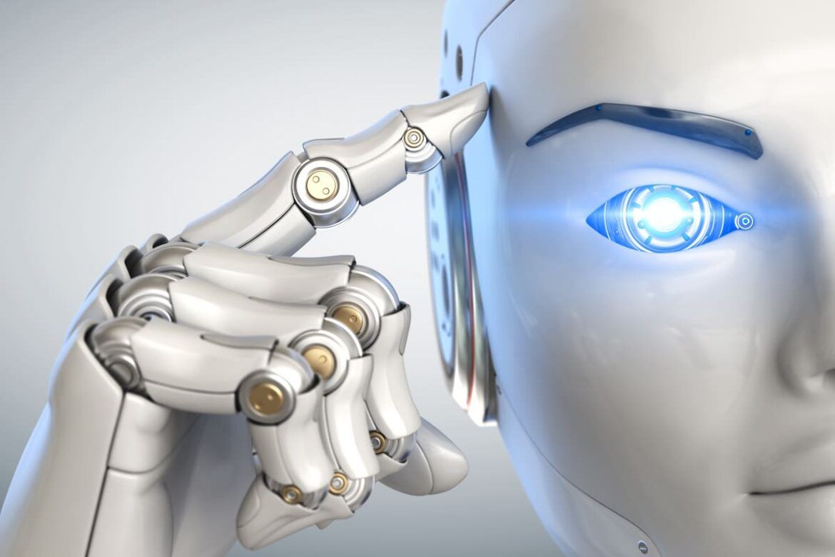 Robô representando a inteligência artificial.