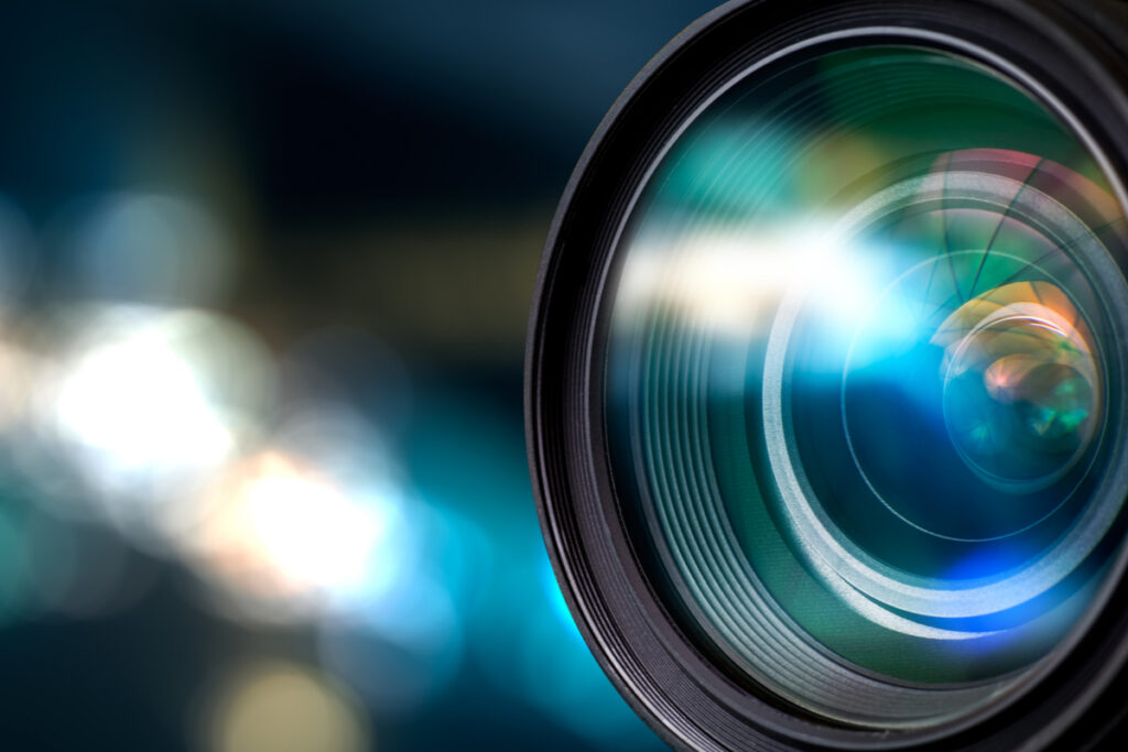 lente de camera para gravar videos