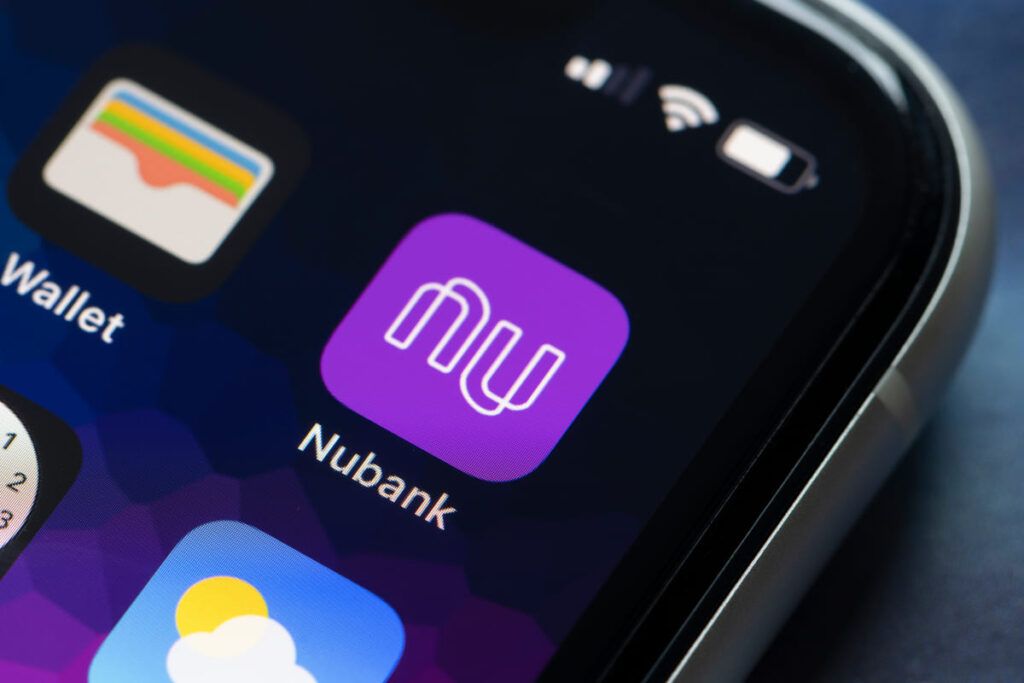 Imagem do aplicativo Nubank para falar sobre as principais fintechs.