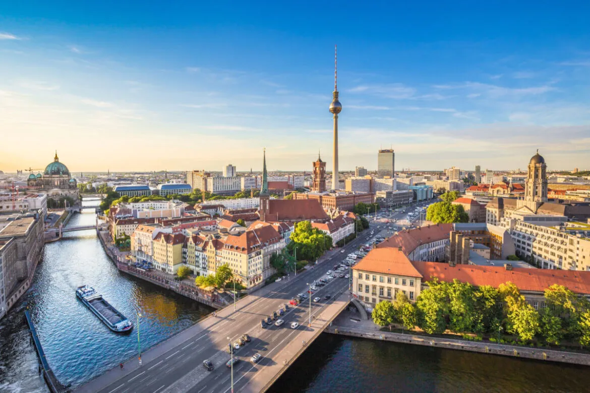 Imagem aérea da capital da Alemanha, Berlim