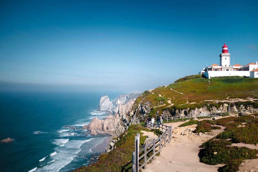 Cabo da Roca em um dia de sol.