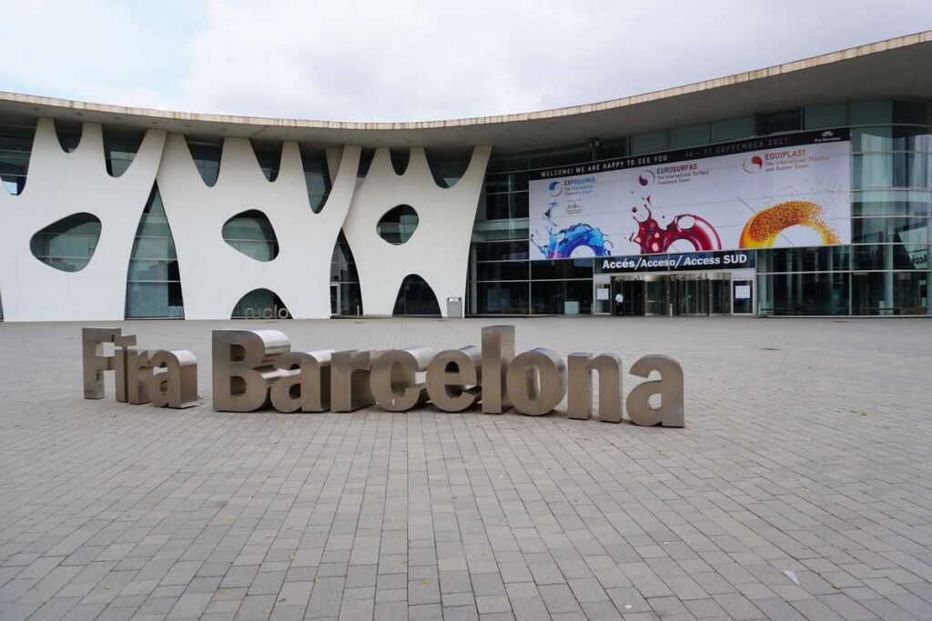 Entrada do Fira Barcelona, local onde acontecerá o Smart City Expo Barcelona 2023