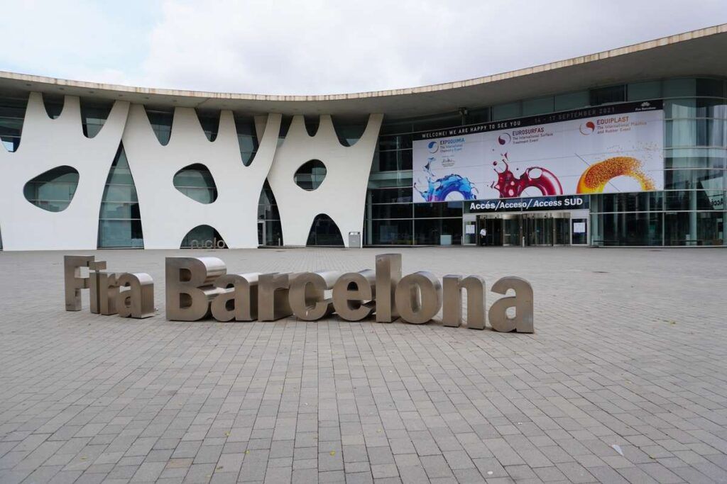 Entrada do Fira Barcelona, local onde acontecerá o Smart City Expo Barcelona 2023 