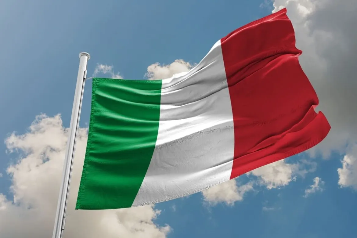 Bandeira da Itália para falar sobre o permesso di soggiorno.