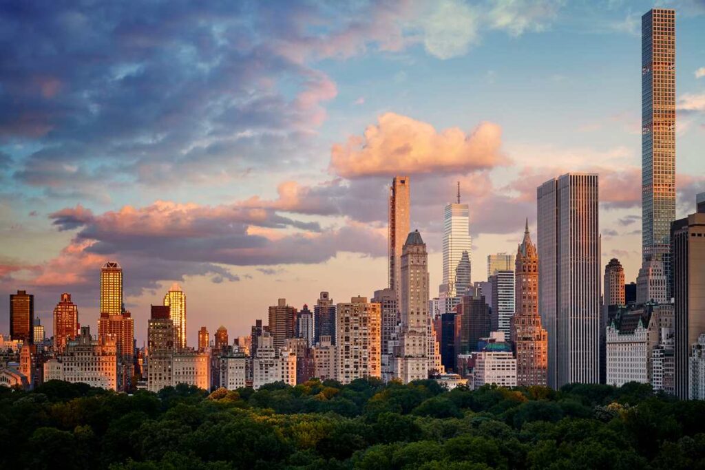 Visão panorâmica do Upper East Side em Nova York
