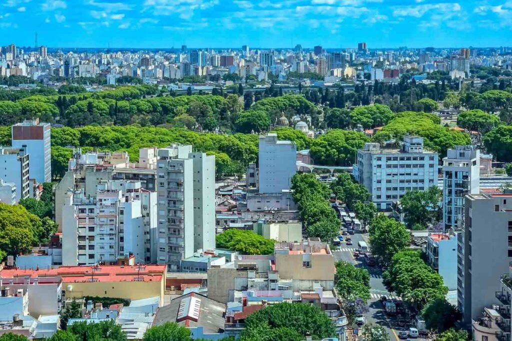 Visão panorâmica da cidade de Buenos Aires.