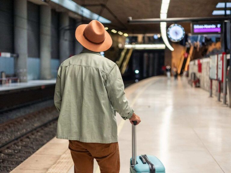 Homem andando pelo metrô