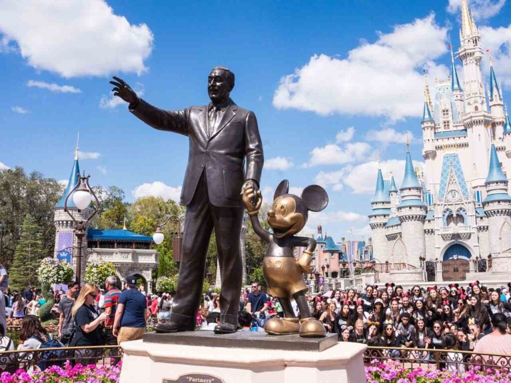 Parque da Disney durante a alta temporada.