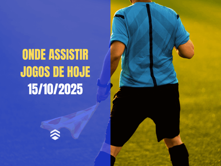 A agenda de jogos hoje, quarta-feira, 15/10/2025, do futebol, e onde assistir.