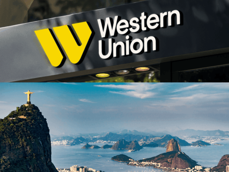 Imagem aérea do Cristo Redentor para falar os endereços da Western Union Rio de Janeiro