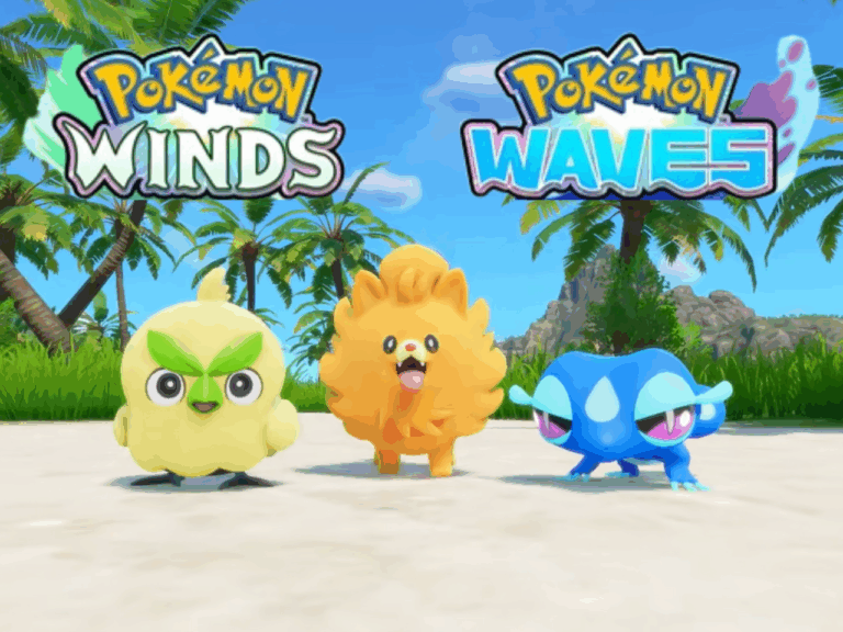 Novos iniviais do Pokémon Winds e Waves