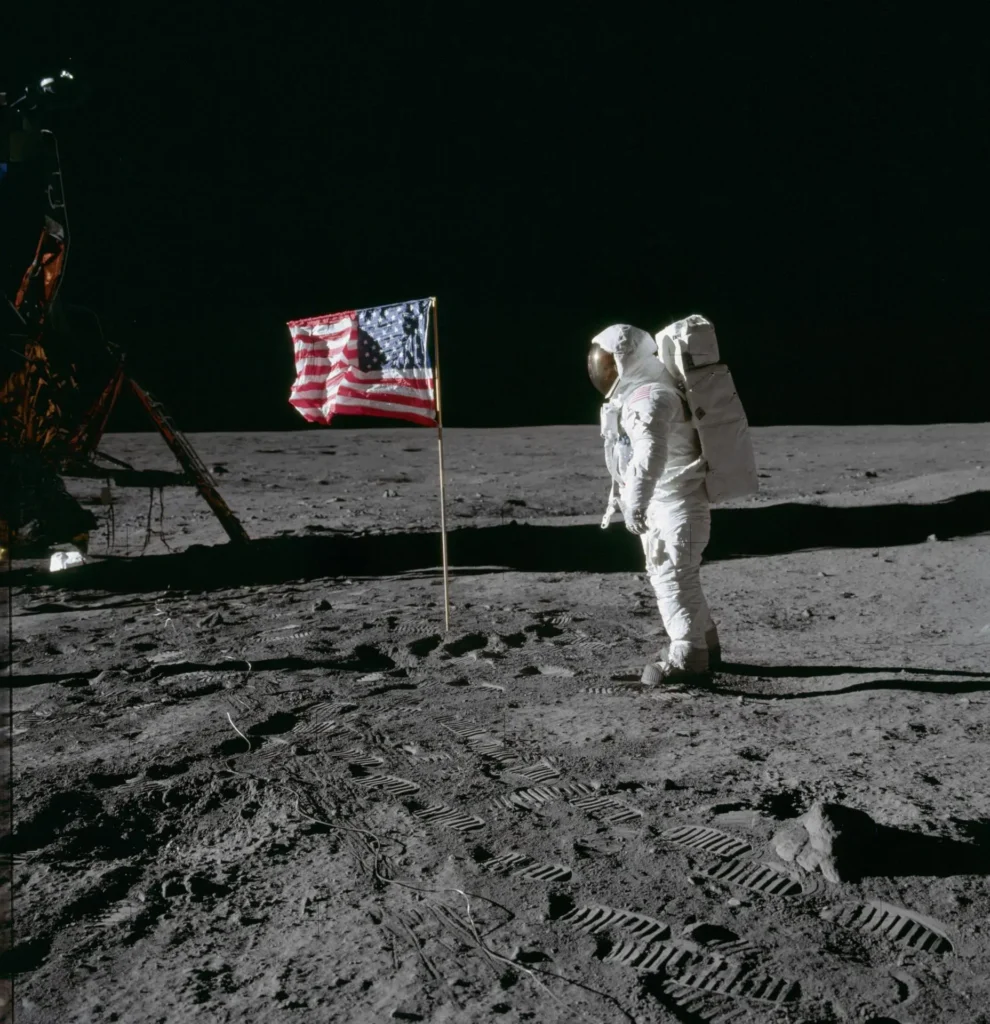 Fotos da lua tiradas na missão Apollo 11