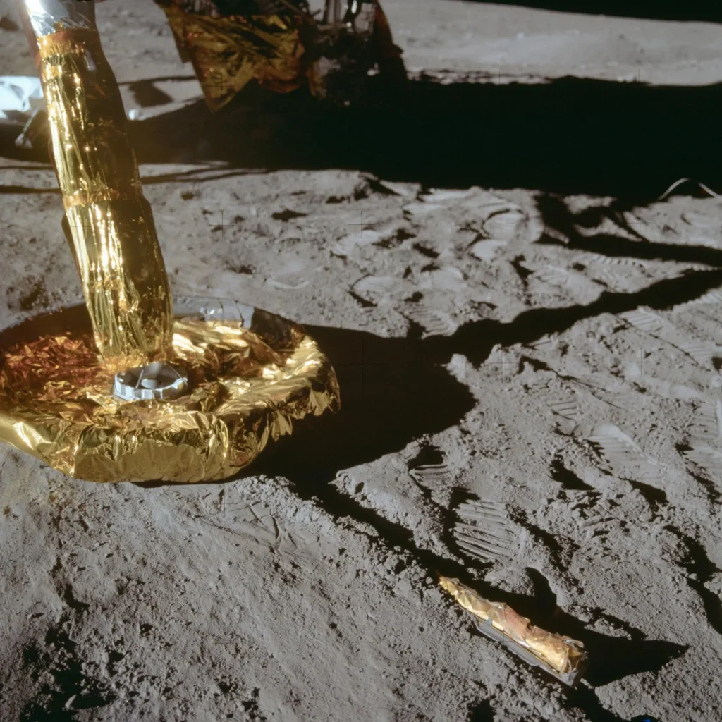 Fotos da lua tiradas na missão Apollo 11