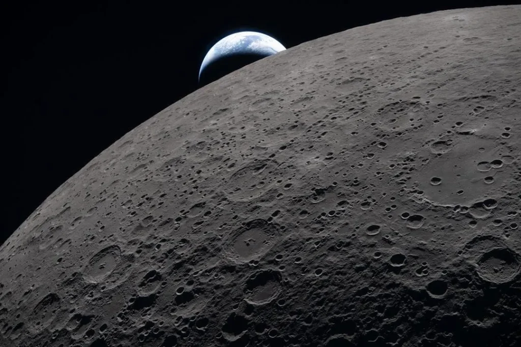 Foto da Lua a partir da missão Artemis II