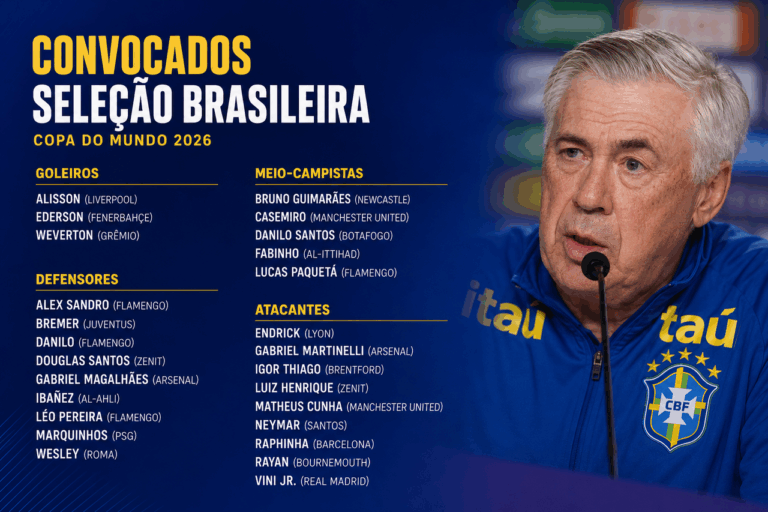 Convocação da Seleção Brasileira com lista oficial